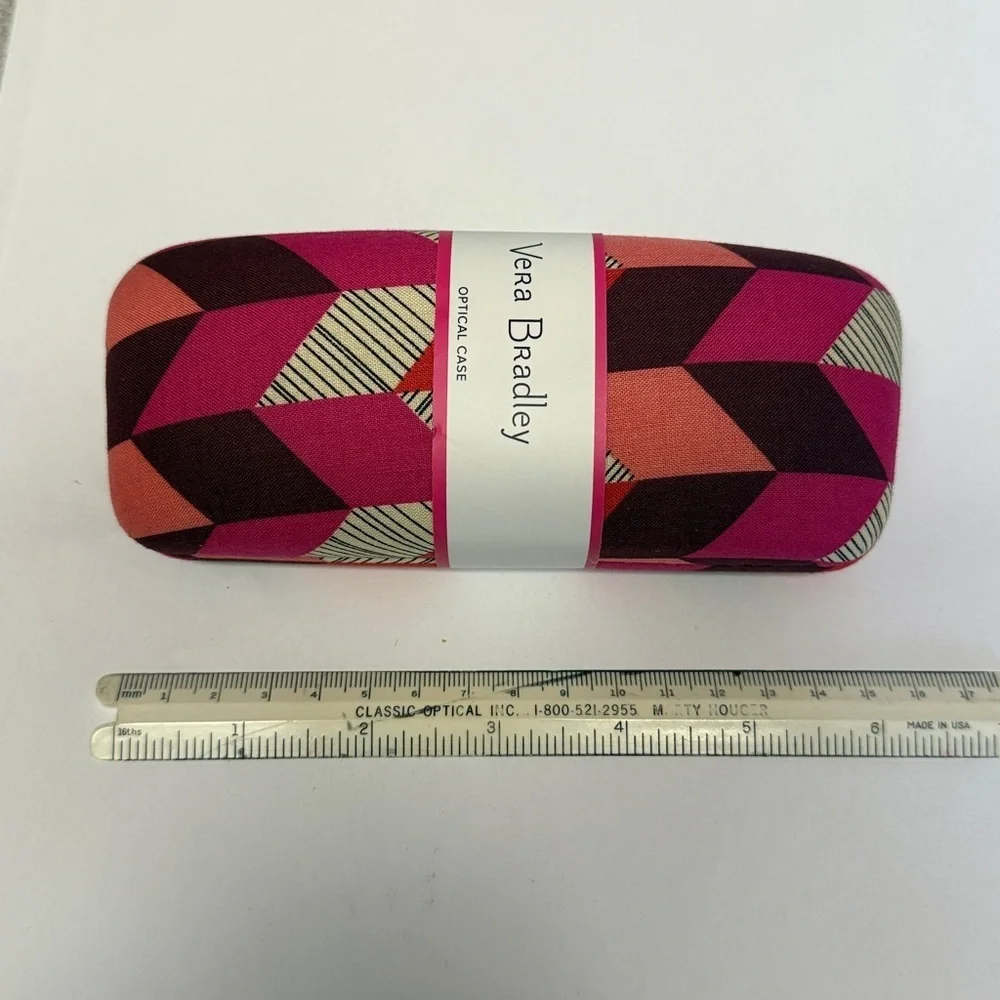 NWT Vera Bradley Bohemian Chevron Pink and Purple Glasses Optical Case